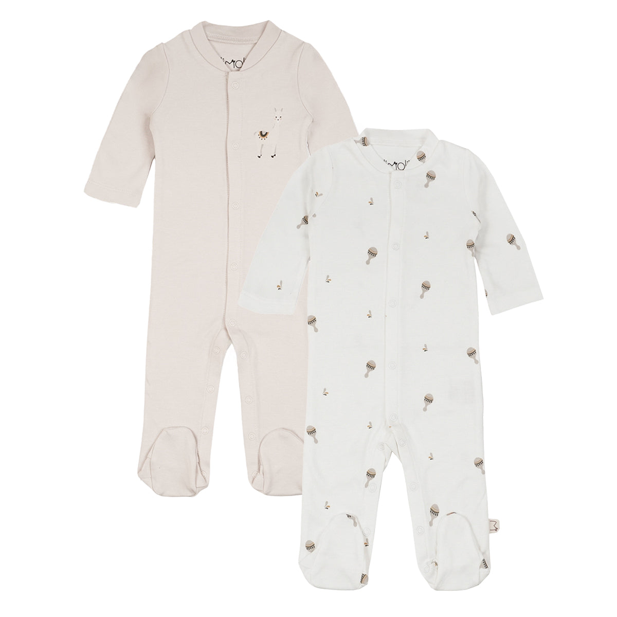 מארז זוג אוברולים אולימולי מודפס יוניסקס NB | Olimoli Baby Coverall 2 PCS