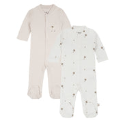 מארז זוג אוברולים אולימולי מודפס יוניסקס NB | Olimoli Baby Coverall 2 PCS