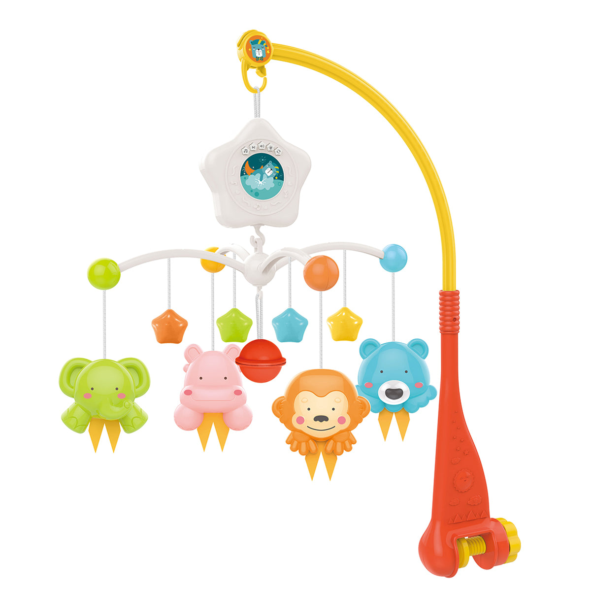 מובייל האנגר חיות צהוב/כתום | Huanger Star Animal Cot Mobile Yellow/Orange