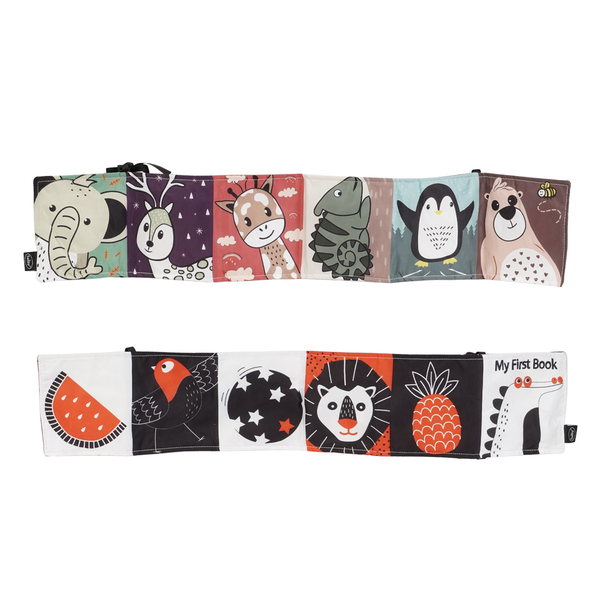 ספרון בד לתינוק טוויגי שחור/אדום | Twigy Baby Cloth Book black/red