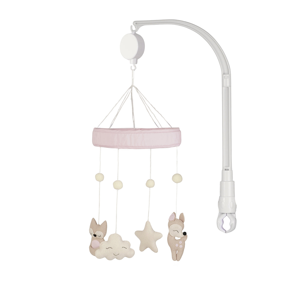 מובייל למיטת תינוק טוויגי ורוד | Twigy Animals & Smiles Baby Mobile Pink