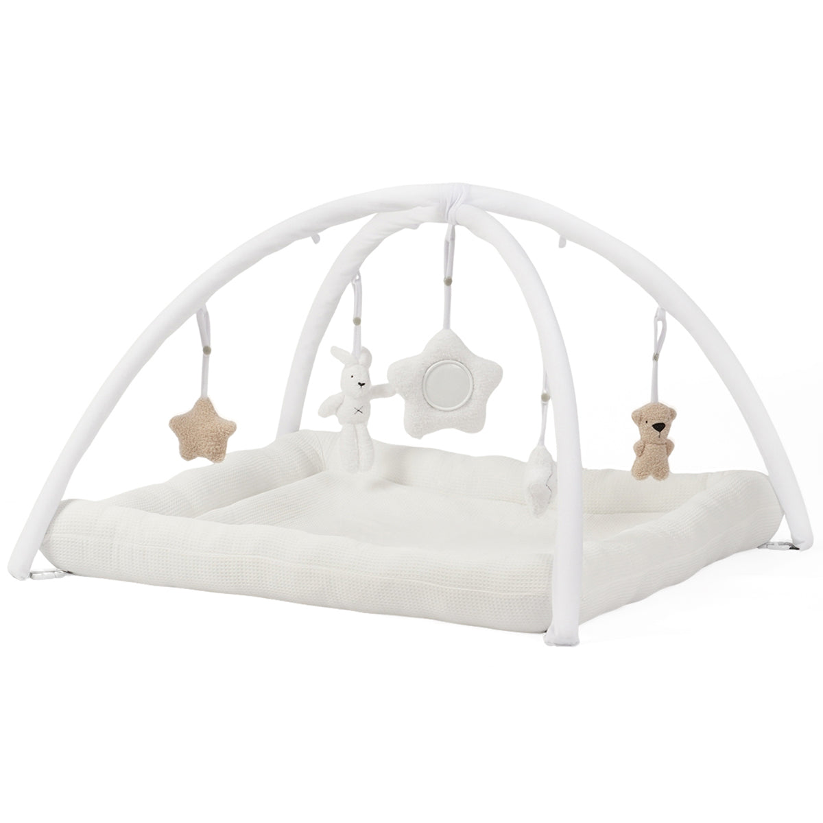 משטח פעילות טוויגי לבן | Twigy Animals & Smiles Baby Comfy Playgym White