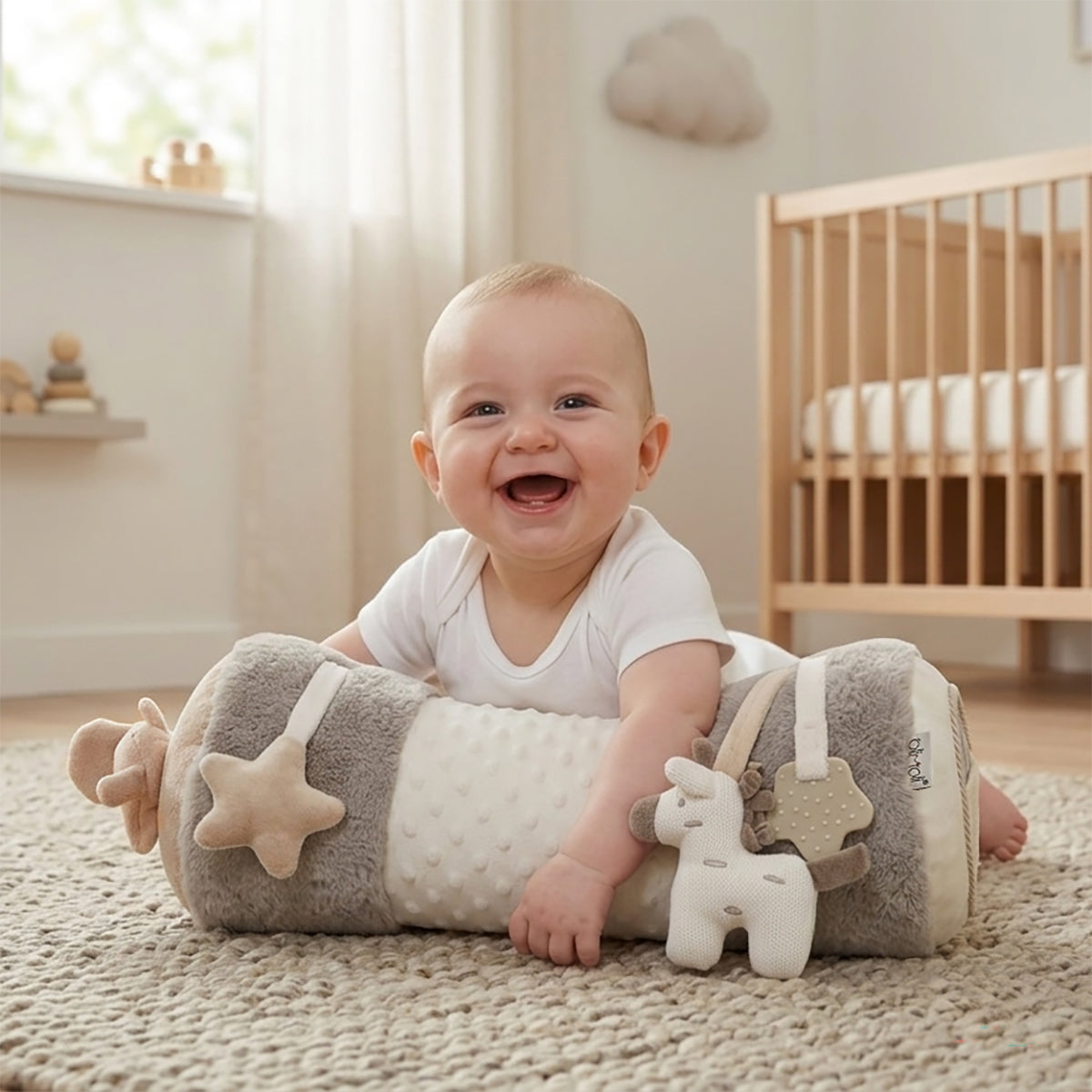 כרית התפתחות לתינוק חד קרן אולימולי | Olimoli Tummy Time Pillow Unicorn