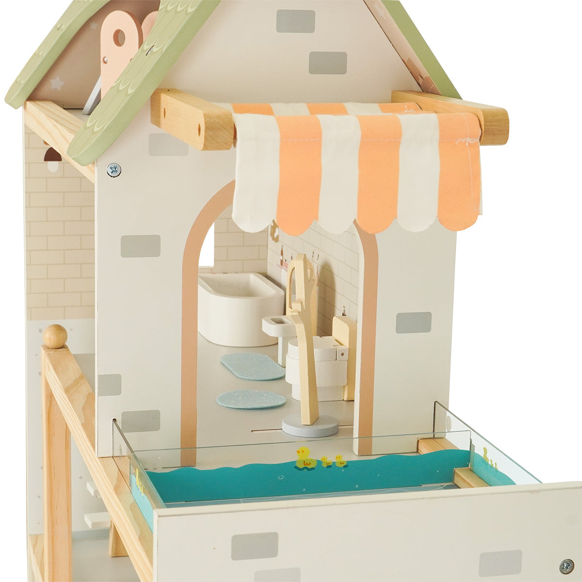 בית בובות מאובזר וילה אורבנית מעץ דייניז  | Dainy's Wooden Urban Villa Doll House