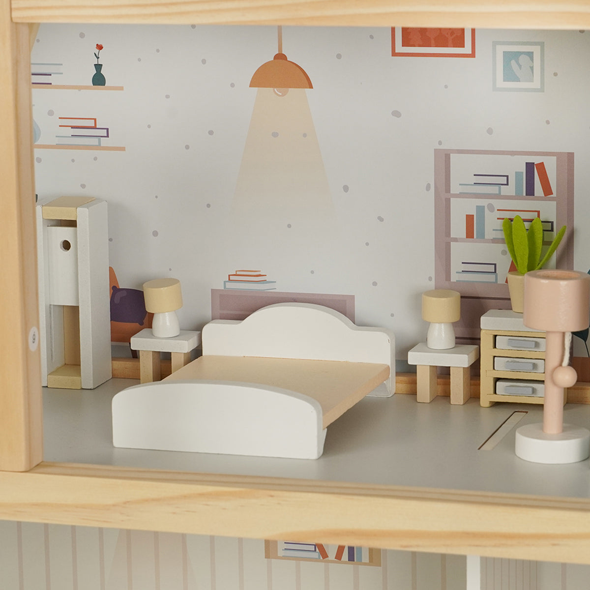 בית בובות מאובזר וילה אורבנית מעץ דייניז  | Dainy's Wooden Urban Villa Doll House