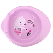 צלחת שומרת חום צ'יקו ורוד דב | Chicco Warmy Plate +6M Pink Bear