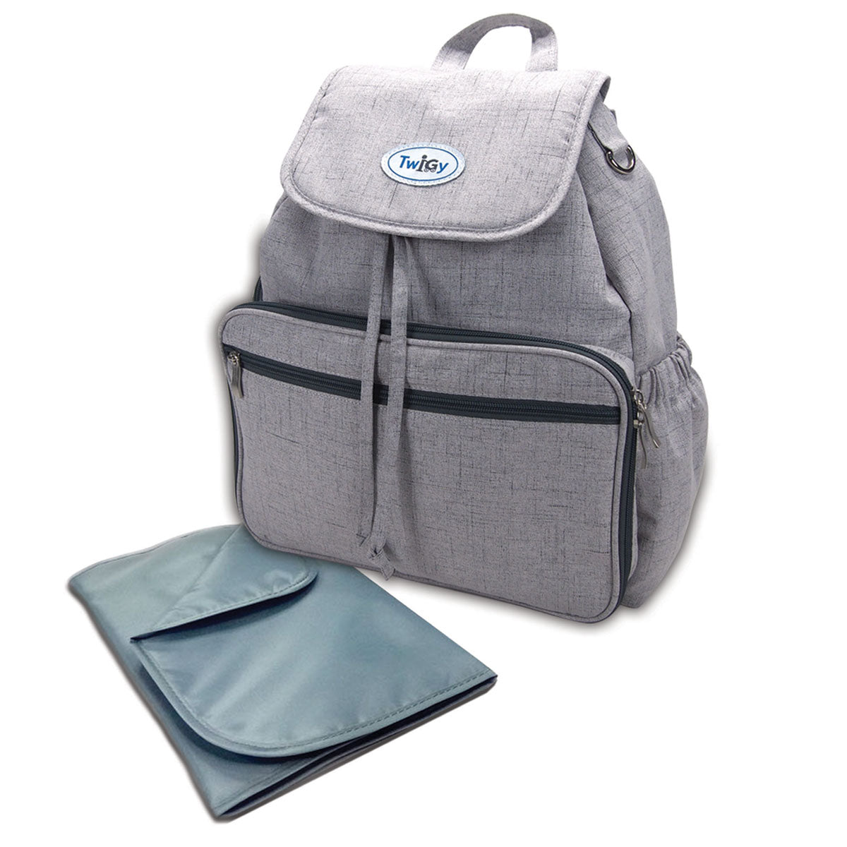 תיק גב עם משטח החתלה טוויגי אפור | Twigy BackUp Silver Gray