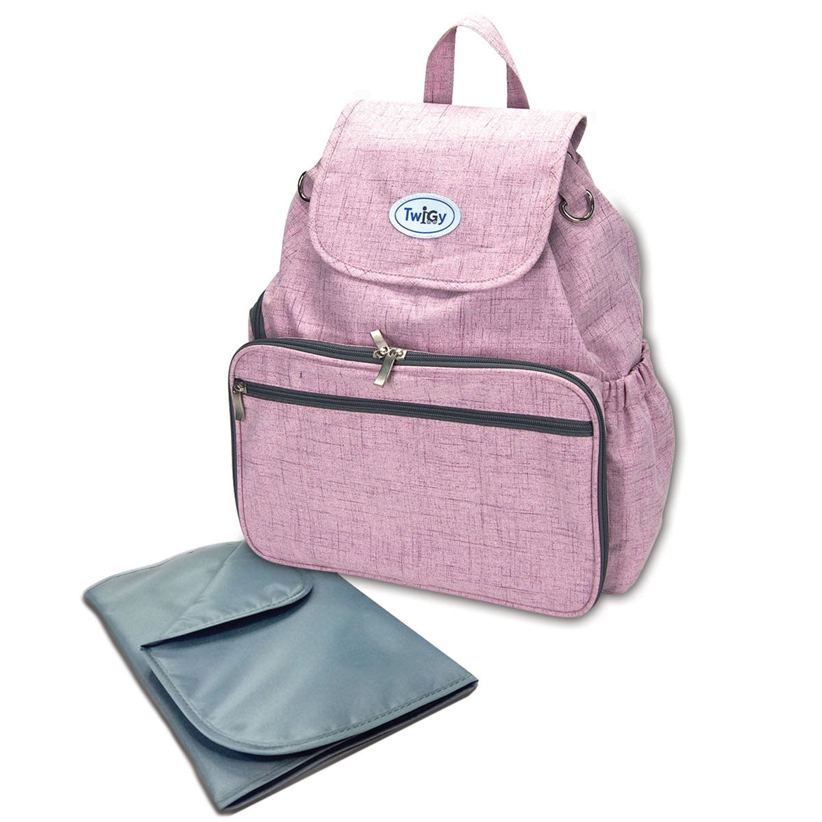תיק גב עם משטח החתלה טוויגי ורוד | Twigy BackUp Pink