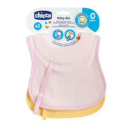 זוג סינרים צ'יקו ורוד/צהוב | Chicco Bib 0M+ 2 PCS Pink/Yellow
