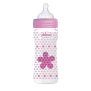 בקבוק צ'יקו וולביאינג ורוד 250 מ"ל 2M+ | Chicco Well Being Feeding Bottle 250 ml