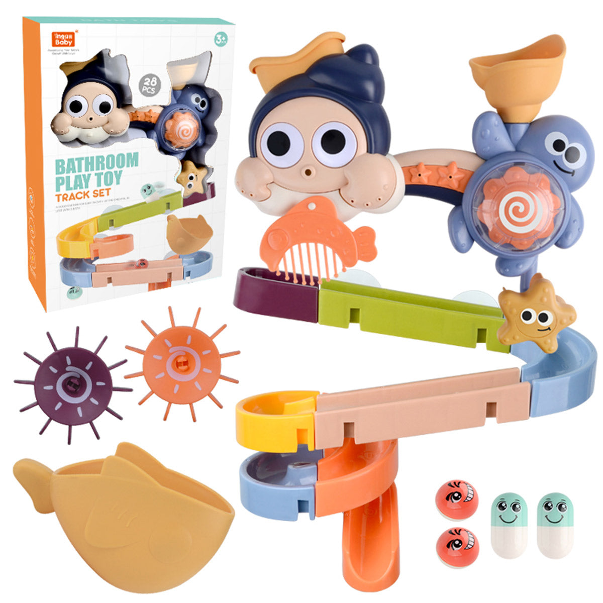 מסלול מים חיות ים 28 חלקים אינג בייבי | Ing Baby Marine Animals Water Track 28 pcs
