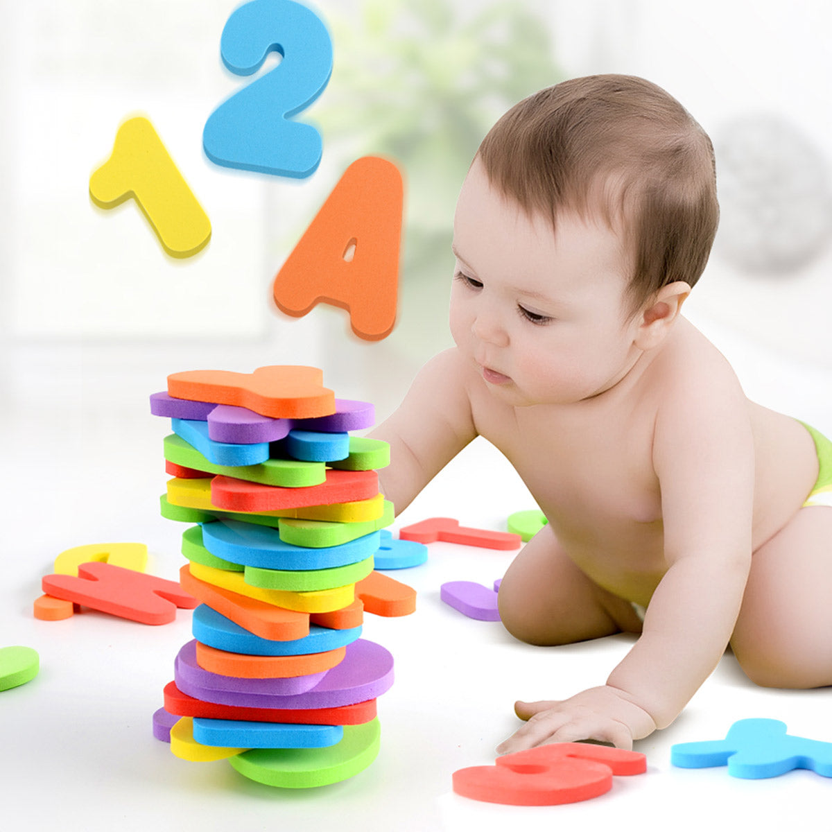 אותיות ומספרים לאמבטיה אינג בייבי | Ing Baby Bathroom EVA Letter Stickers