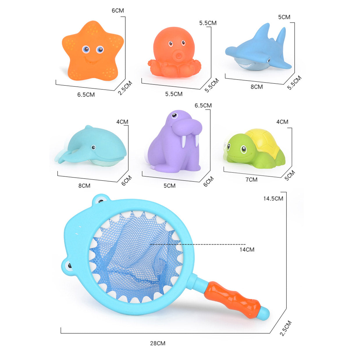 רשת דיג כריש סט 7 חלקים אינג בייבי | Ing Baby Shark Net Fishing 7 pcs Set