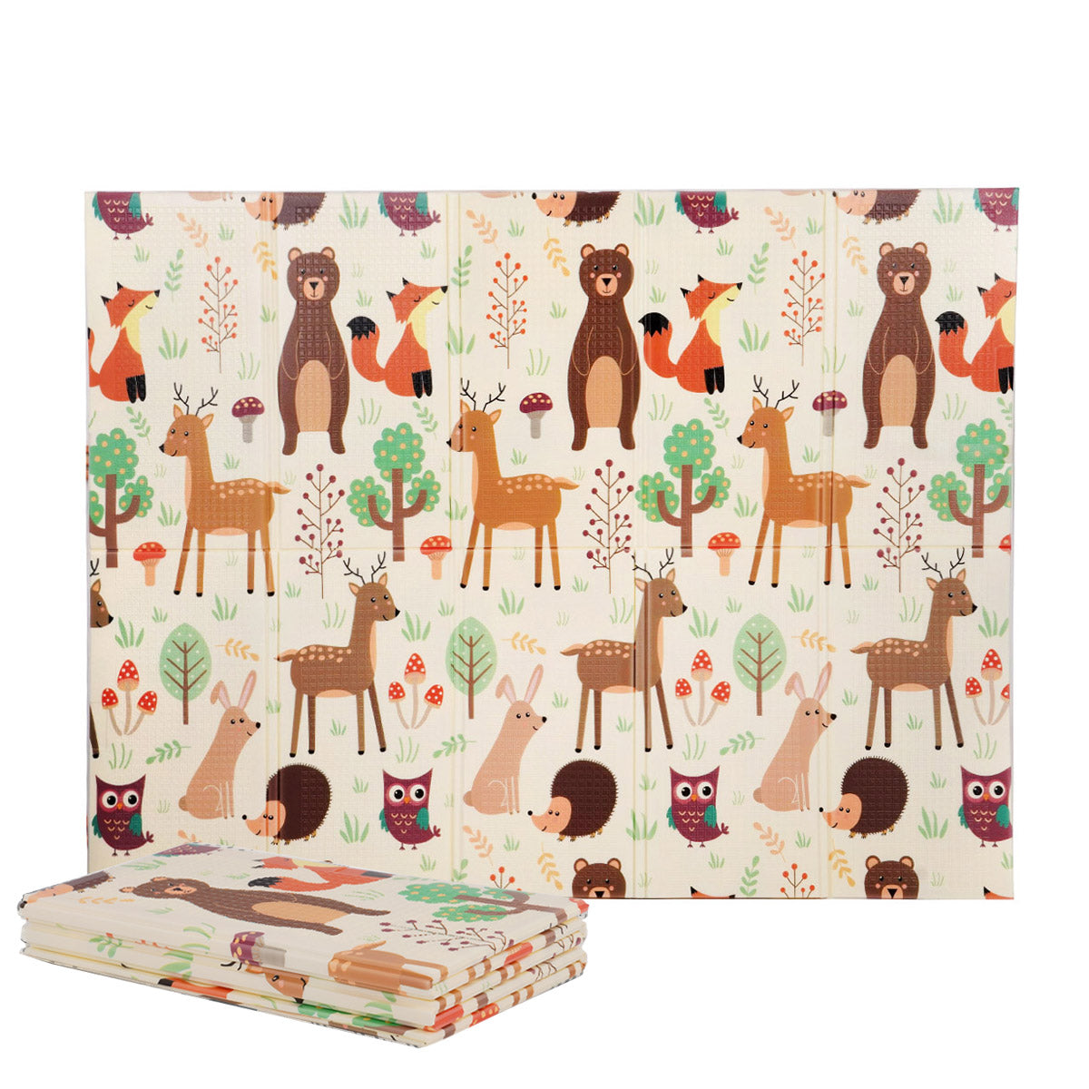 משטח פעילות מתקפל טוויגי 200X150X1 ס"מ חיות ביער  | Twigy Lay & Play™ Foldable Play Mat 200X150X1 CM Forest Animals