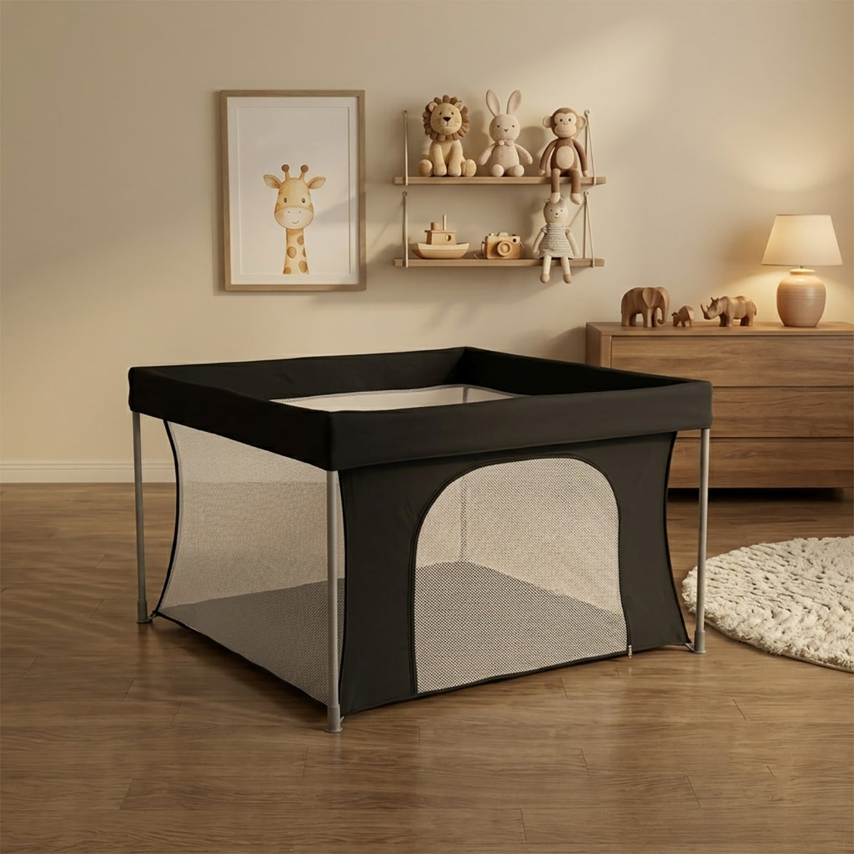מתחם פעילות טוויגי 125X125 ס"מ שחור | Twigy PlayField Ebony