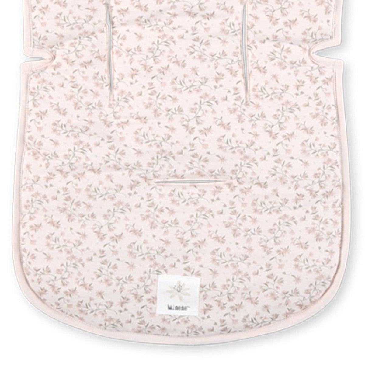 ריפודית לעגלה מיננה ליין Bloom & Grid לבן מודפס | Minene Printed White