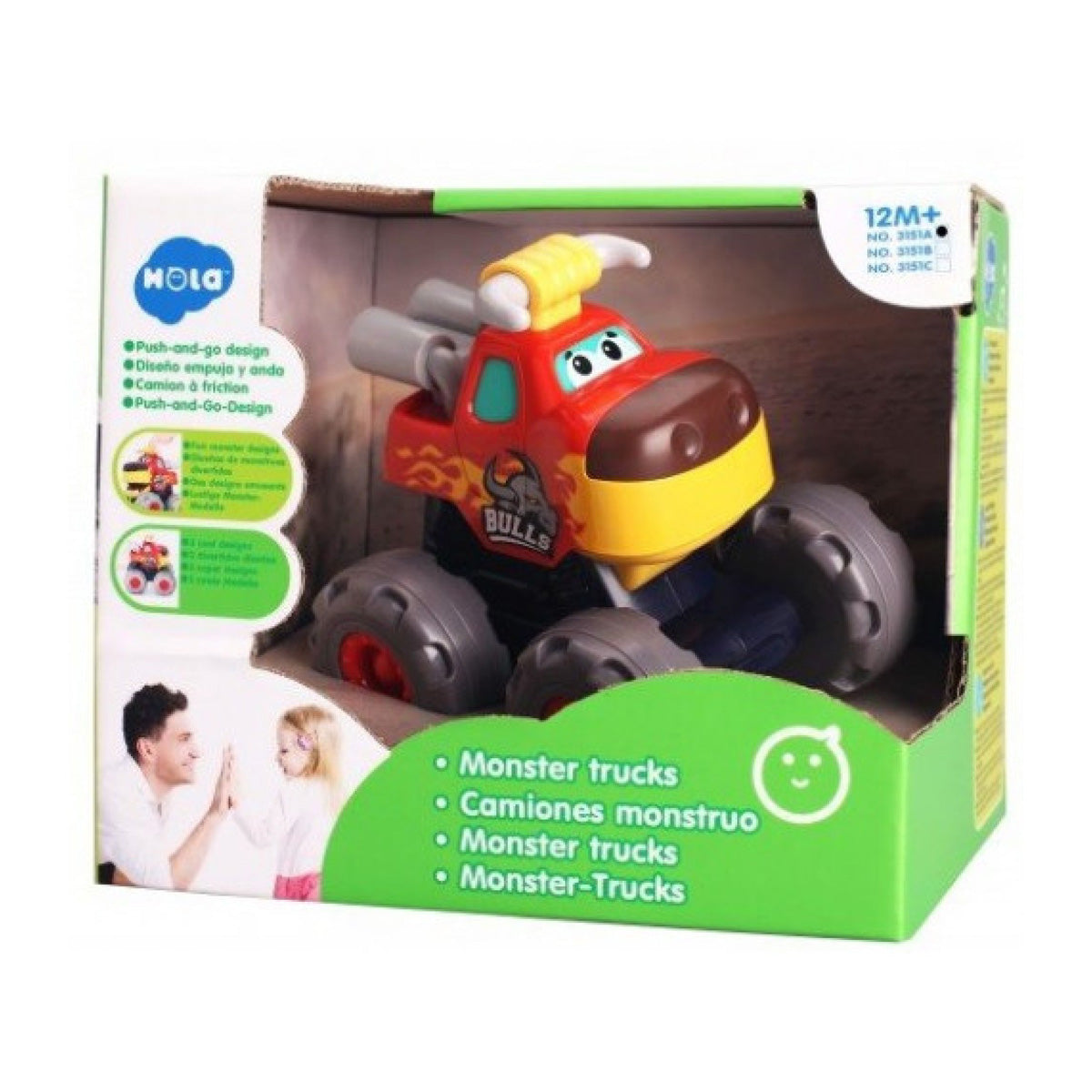 משאית מפלצת הולה טויס שור | Hola Toys Monster Truck Bull Colorful