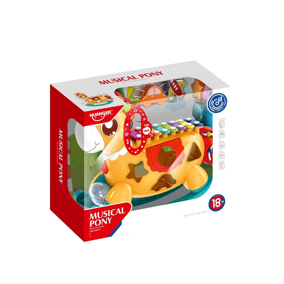 סוס פוני קסילופון והתאמות צורה האנגר | Huanger Music Pony with Blocks