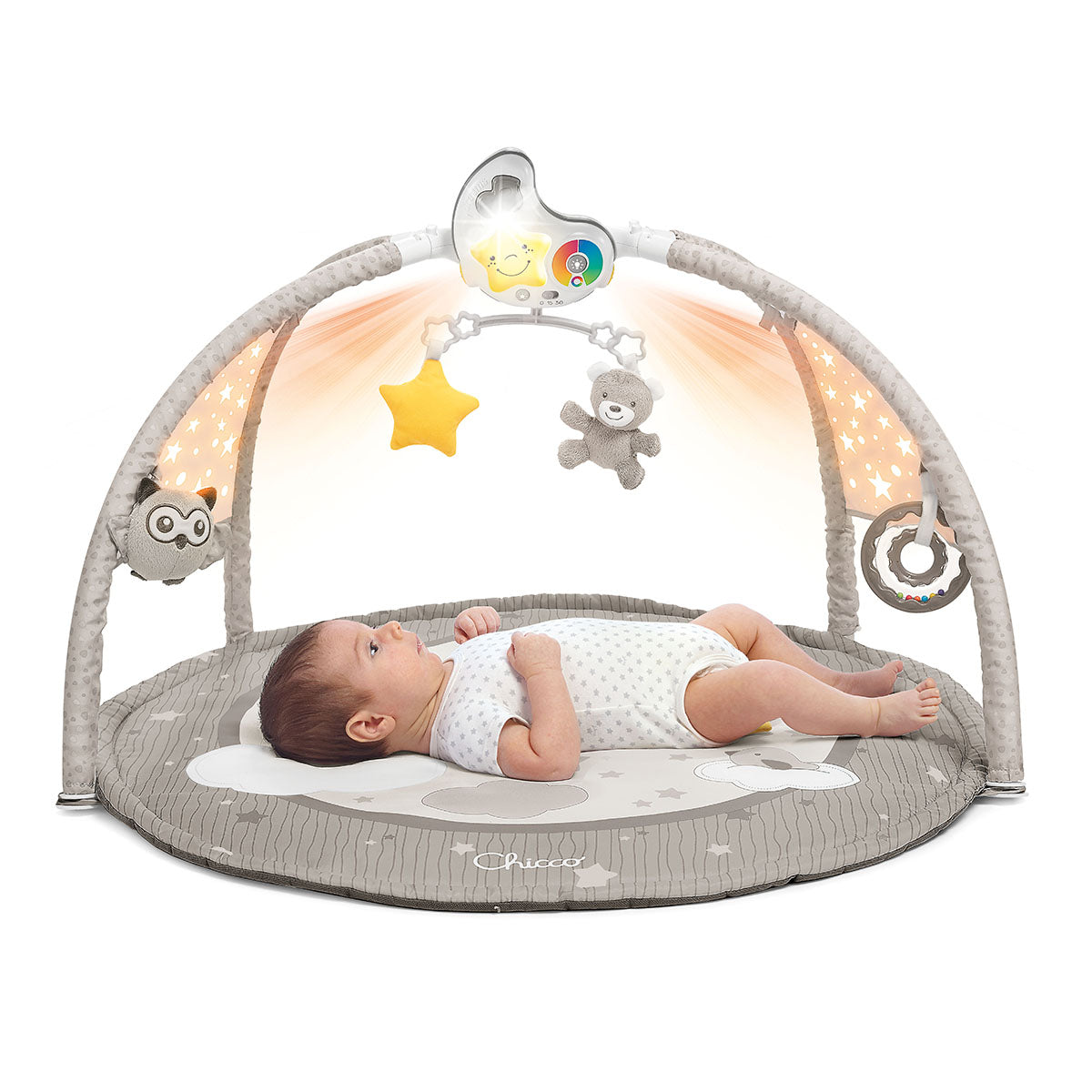 משטח פעילות צ'יקו מאיר מוזיקלי 3 ב-1 חום נטורל | Chicco Toy FD Enjoy Colors Playgym Neutral