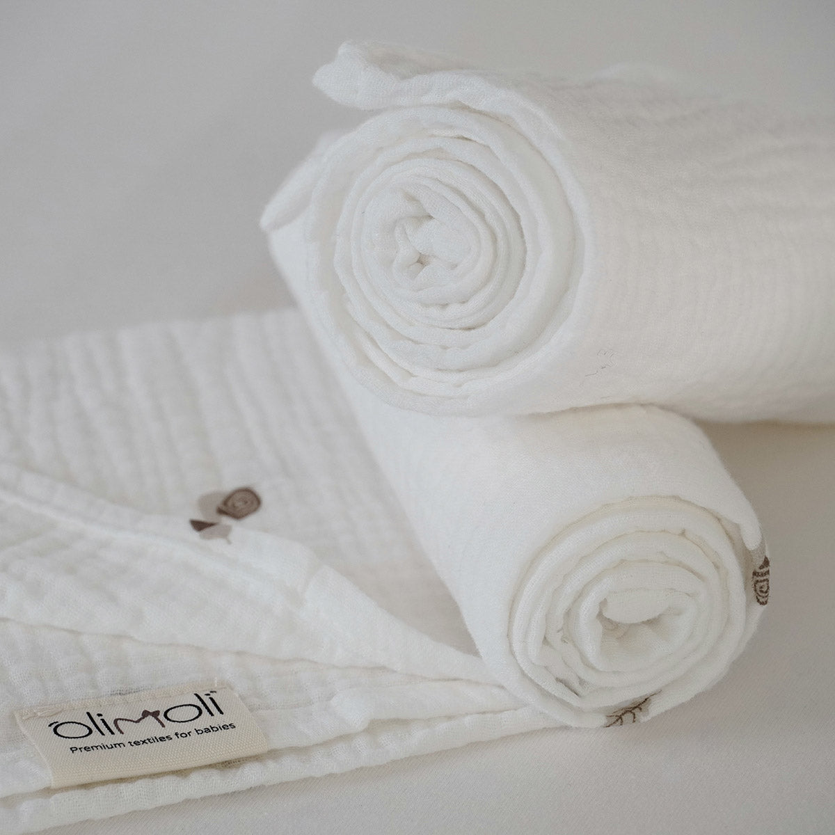 חיתול עיטוף L טטרה אולימולי ליין שבלול | Olimoli Snail Big Swaddle 110X110 cm