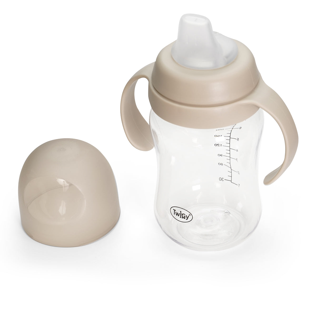 בקבוק אימון עם קשית משקולת טוויגי שמנת | Twigy Training Bottle With a Weight Straw Beige