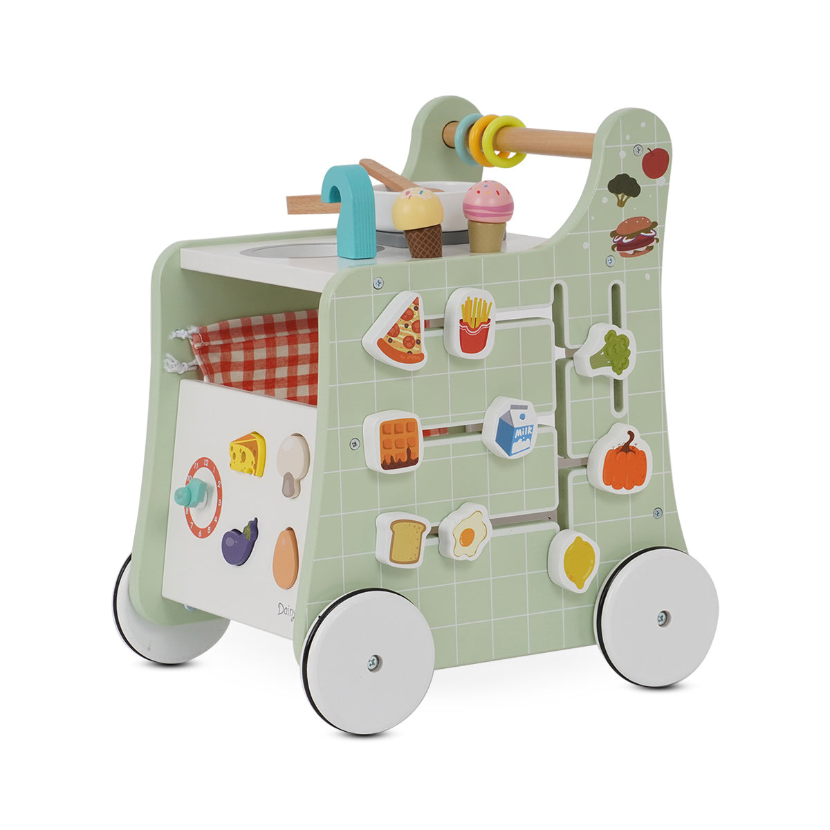 הליכון עגלת מטבח מעץ דייניז ‏‏‏‏ | Dainy's Wooden Kitchen Activity Walker