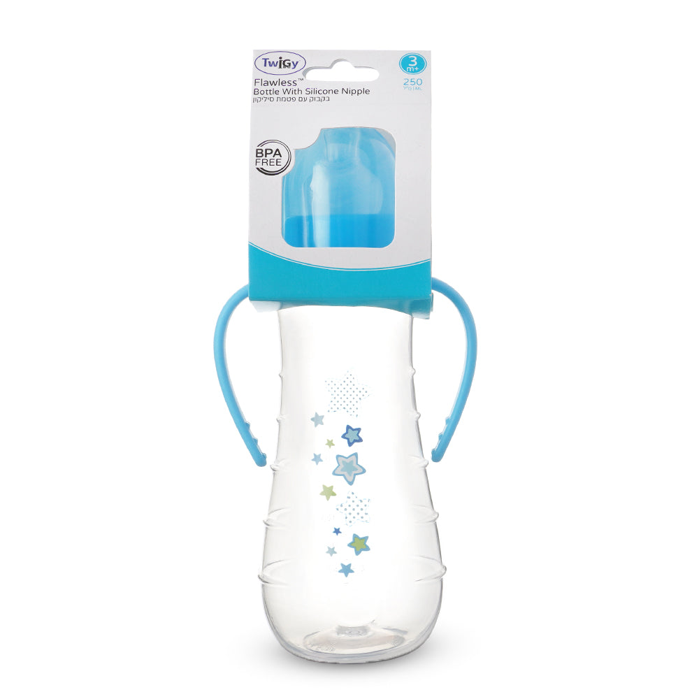 בקבוק טוויגי 250 מ"ל ורוד | Twigy Flawless™ Bottle With Silicone Nipple Pink