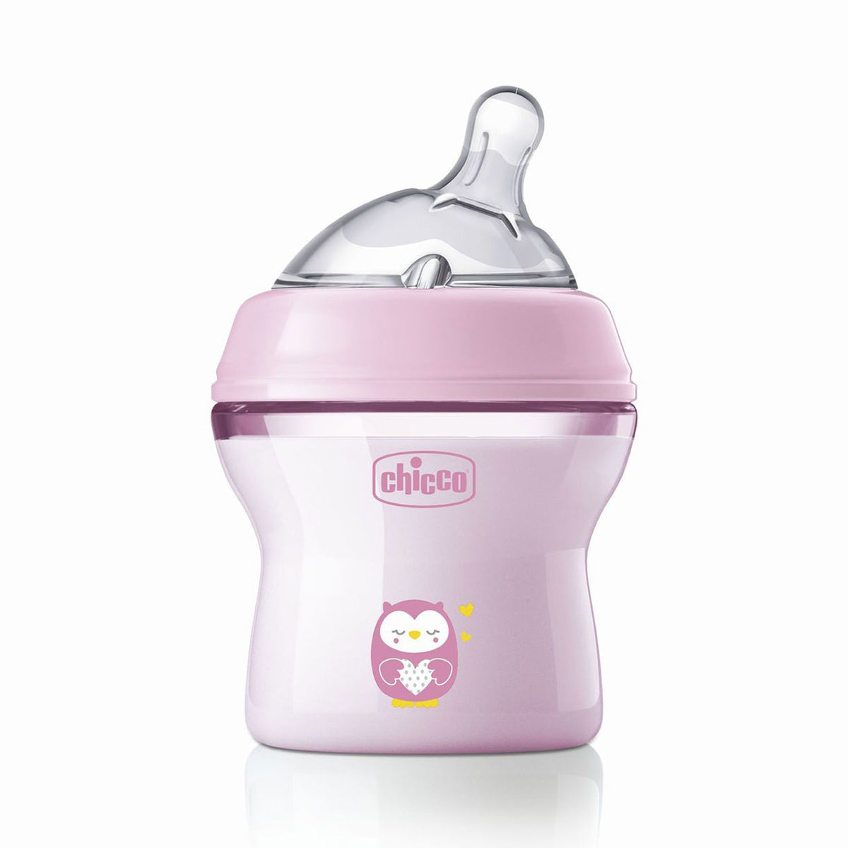 בקבוק נטורל פילינג ורוד 150 מ"ל 0M+ | Chicco Natural Feeling Pink