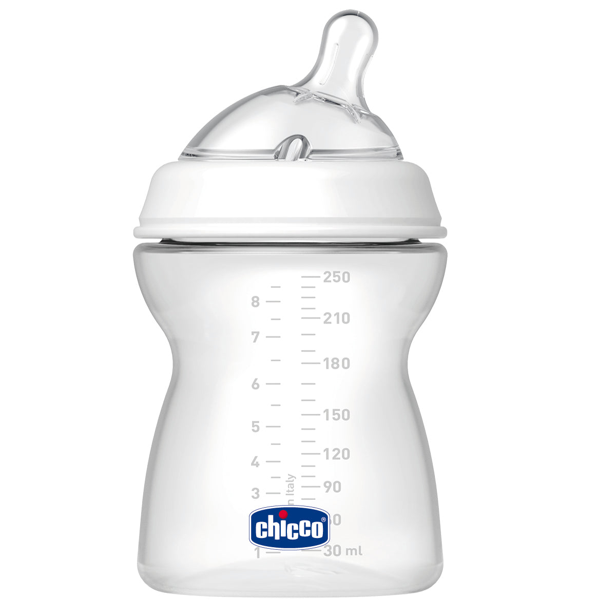 בקבוק נטורל פילינג שקוף 250 מ"ל 2M+ | Chicco Natural Feeling Clear