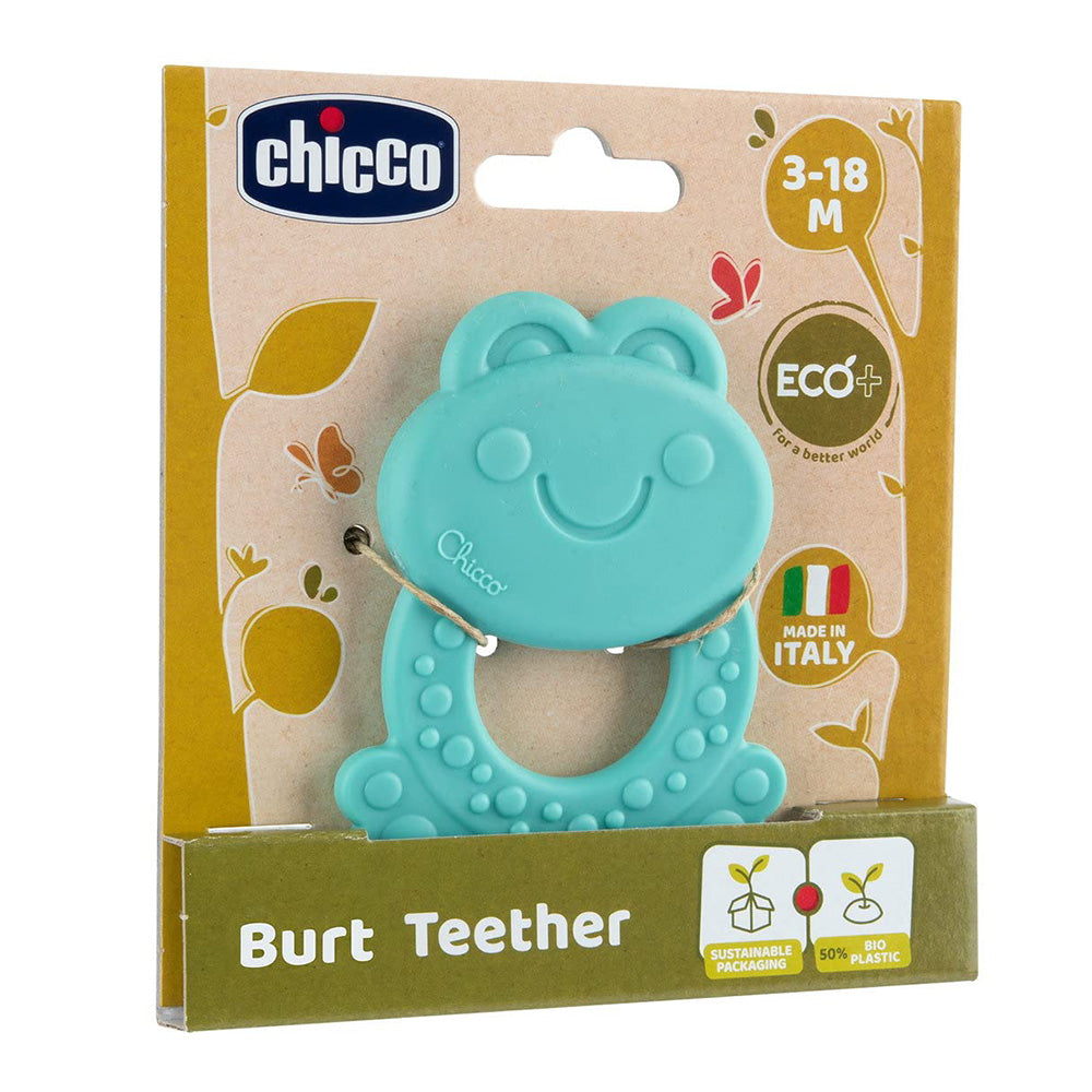 נשכן צ'יקו ברט הצפרדע טורקיז  | Chicco Teether Burt The Frog ECO Turquoise