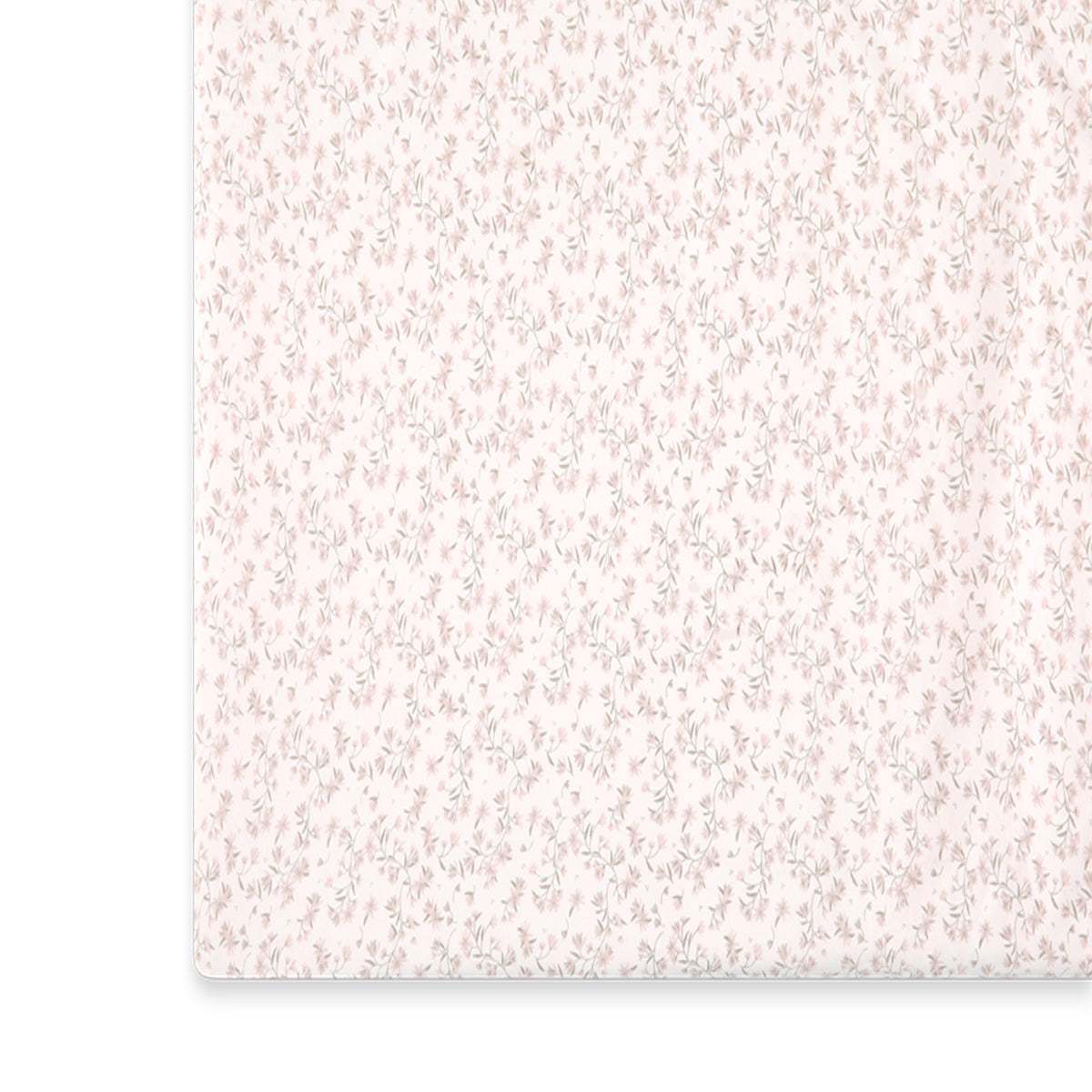 סדין לעריסה מיננה ליין Bloom & Grid שמנת מודפס | Minene Printed Cream