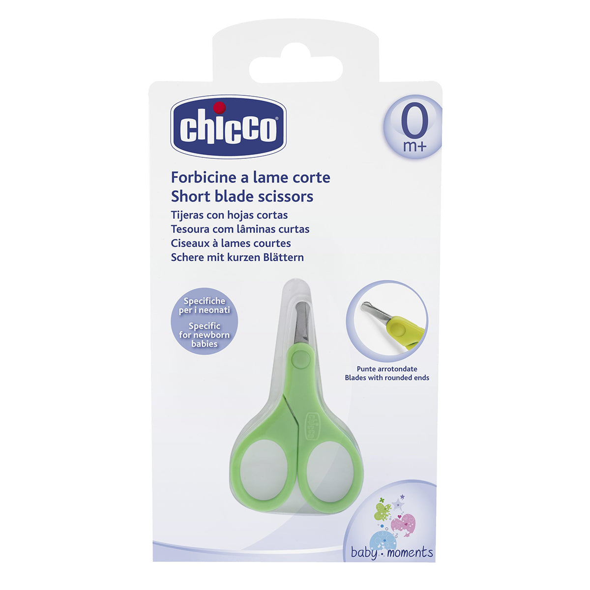 מספריים לתינוק צ'יקו להב קצר ירוק | Chicco Short Blades Green