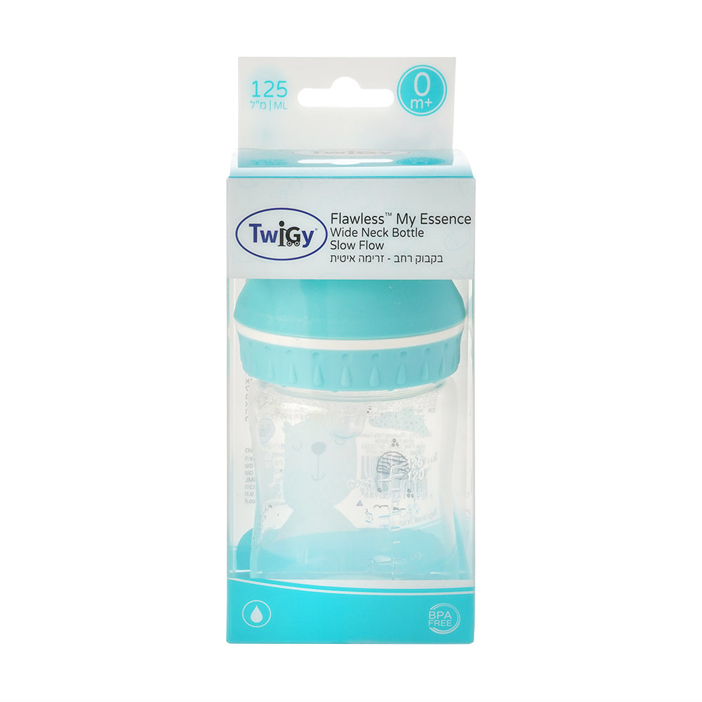 בקבוק טוויגי 125 מ"ל כחול | Twigy Flawless™ My Essence Wide Neck Bottle 125ML Tiffany