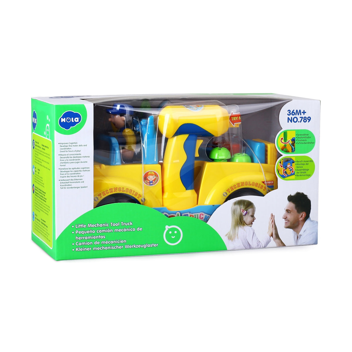 משאית צעצוע למכונאי הקטן הולה טויס | Hola Toys Little Mechanic Tool Truck Colorful