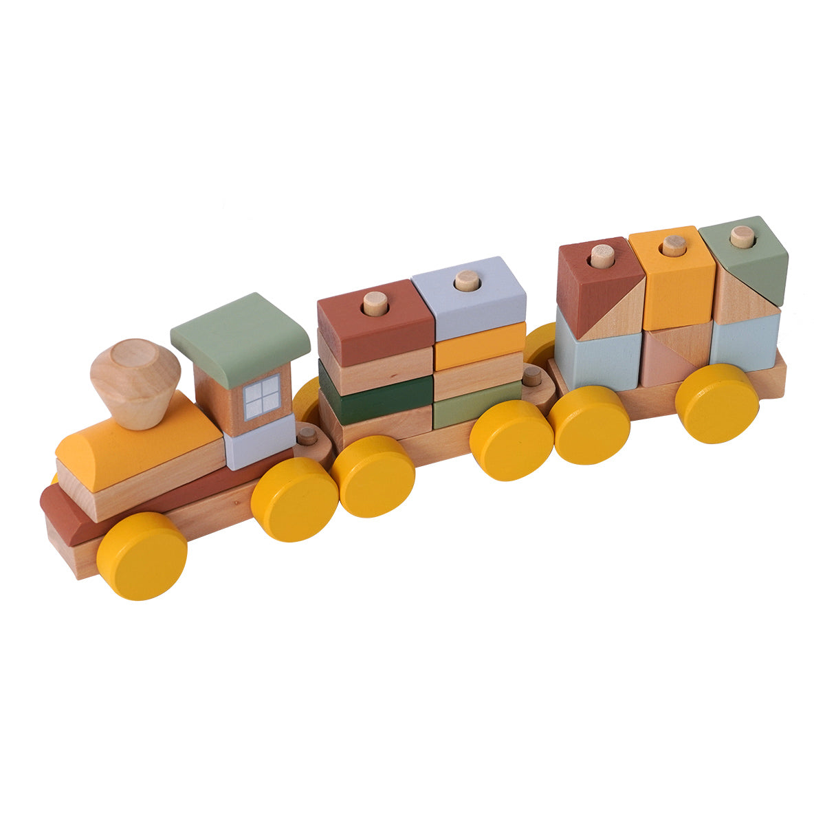 רכבת קוביות מעץ דייניז | Dainy's Wooden Blocks Train