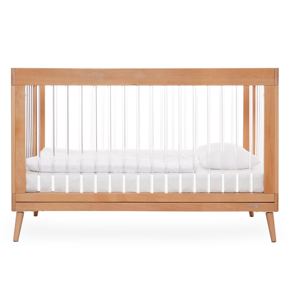 מיטת תינוק דייניז אמנדה עץ טבעי/אקריל | Dainy's Amanda™ Baby Bed Natural/acrylic 130×70 cm