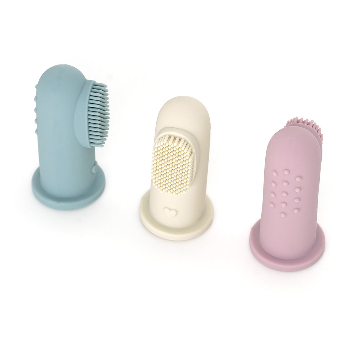 מברשת שיניים אצבע סיליקון טוויגי בז' | Twigy Finger Tooth Brush Cream