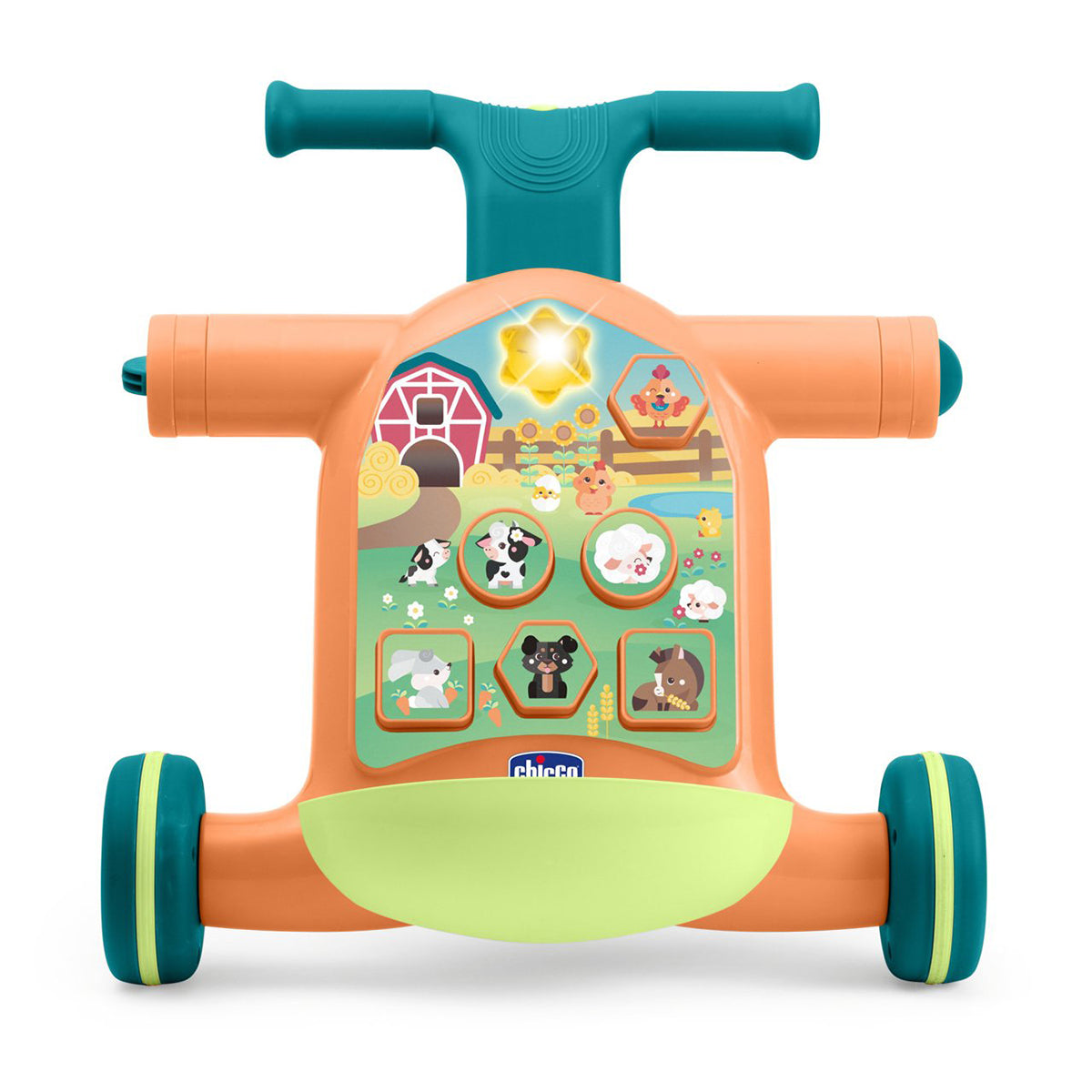 הליכון צ'יקו 4 ב-1 חווה צבעוני | Chicco 4 in 1 Farm Walker