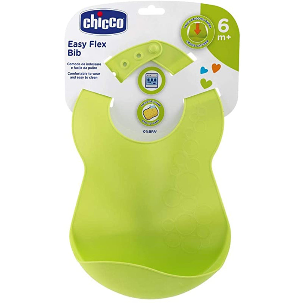 סינר פלסטיק צ'יקו ירוק | Chicco Hard Bib +6M Natural Green