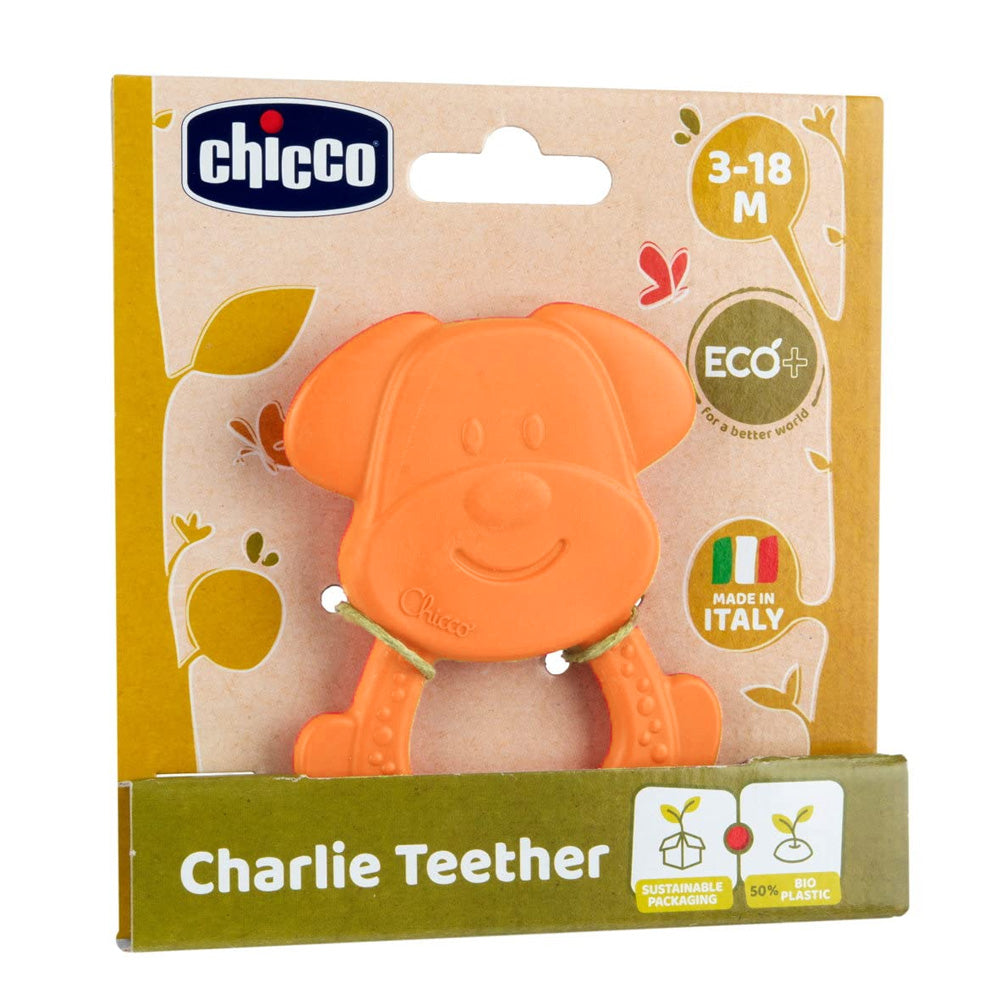 נשכן צ'יקו צ'רלי הכלב אדום | Chicco Teether Charlie The Dog ECO Red
