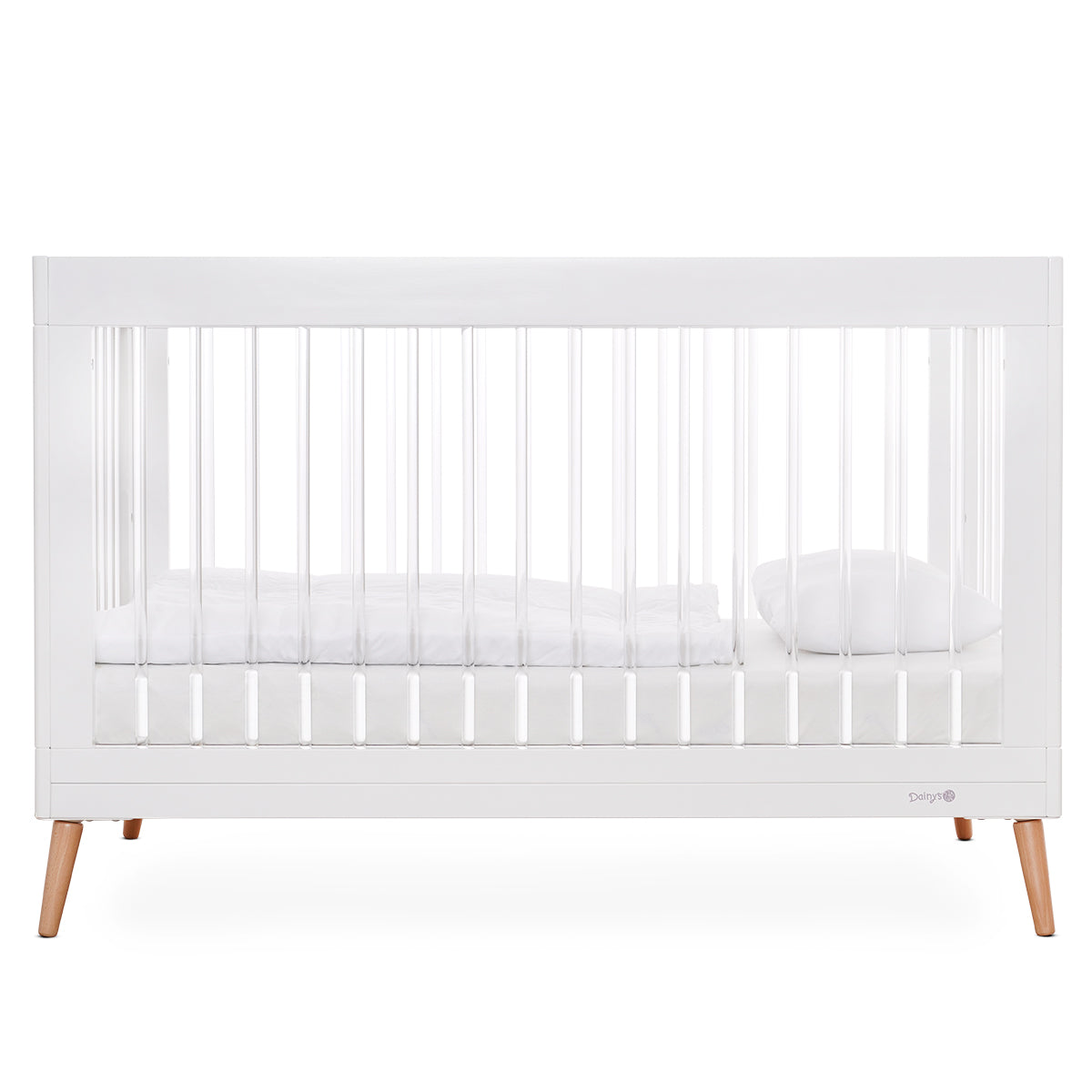 מיטת תינוק דייניז אמנדה 130X70 ס"מ לבן/אקריל | Dainy's Amanda™ Baby Bed White/acrylic