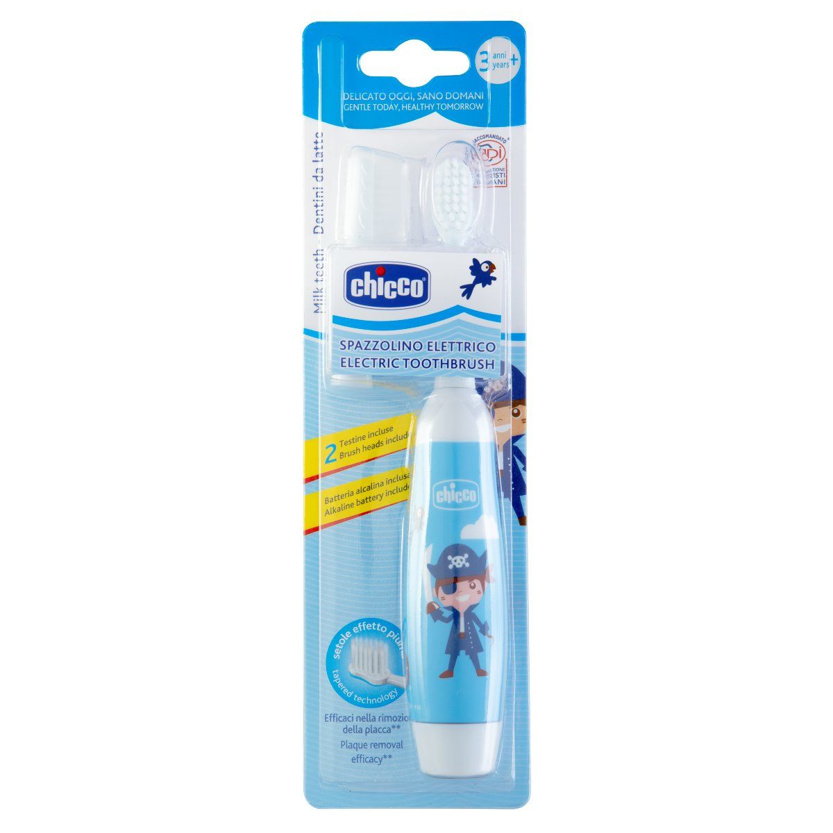 מברשת שיניים חשמלית צ'יקו ורוד בהיר ולבן | Chicco Electric Toothbrush Light Pink&White