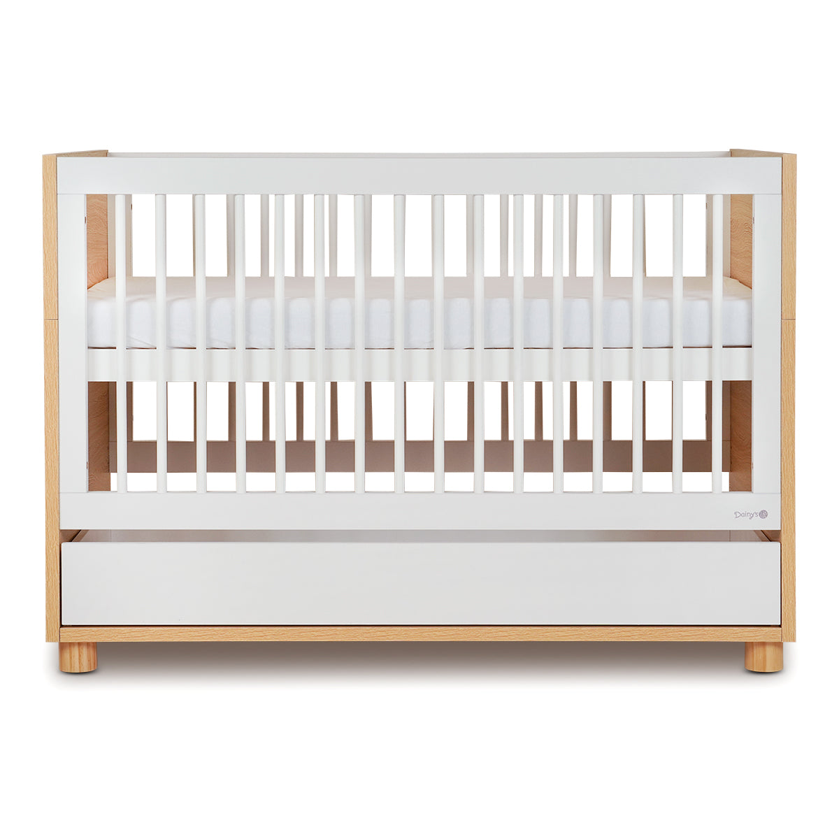 מיטת תינוק דייניז קורי 130X70 ס"מ לבן/עץ | Dainy's Corry™ Baby Bed White/Wood