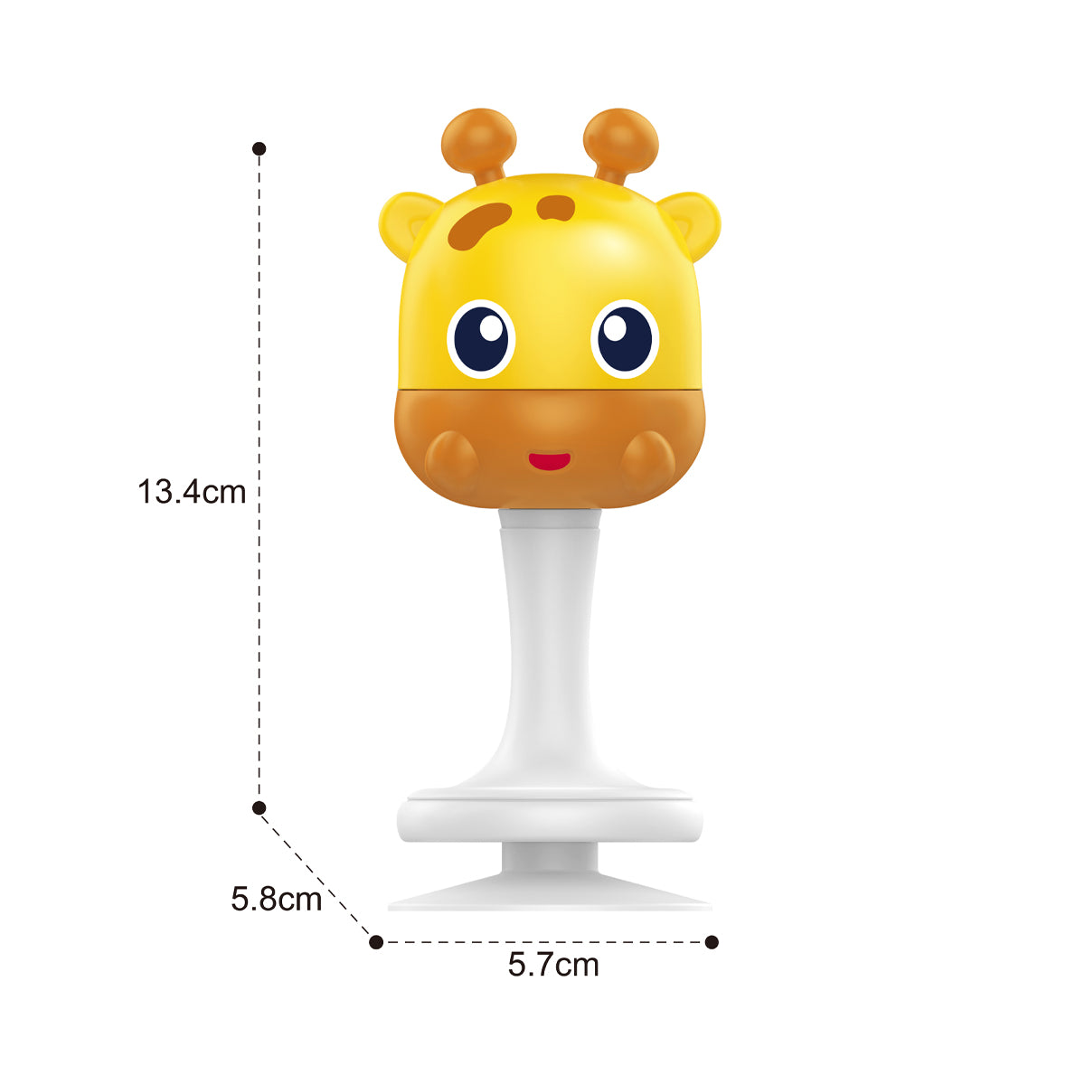 צעצוע לכיסא אוכל גירף האנגר | Huanger Giraffe Sand Hammer Baby Toy