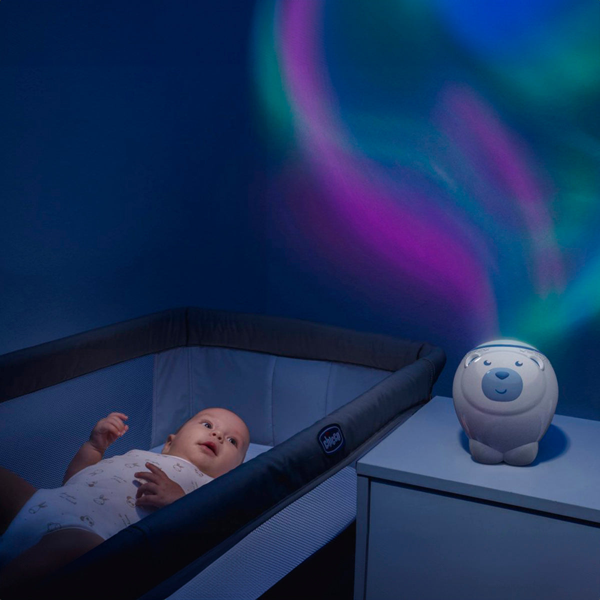 מקרן צ'יקו דב קוטב כחול | Chicco Polar Bear Projector Light Blue