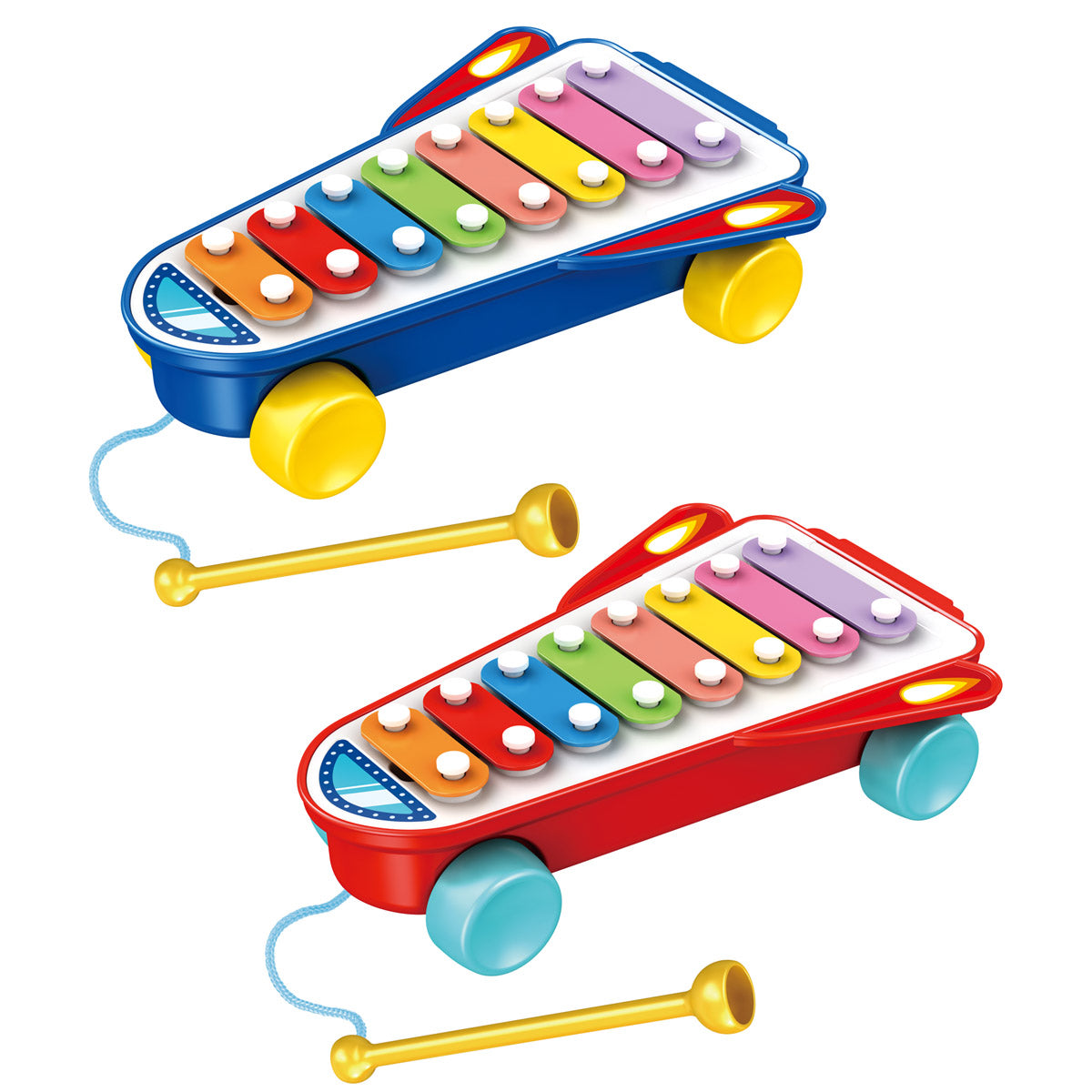 קסילופון על גלגלים האנגר כחול | Huanger Baby Piano blue