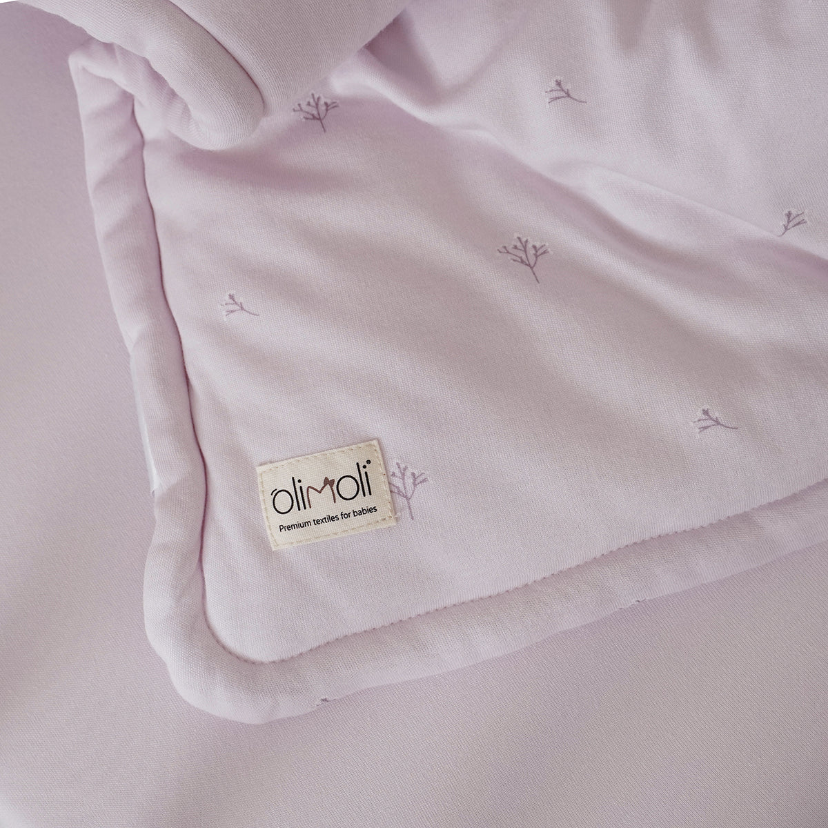 שמיכת מילוי L אולימולי ליין הרמוניית לילך | Olimoli Lilac Harmony filled Blanket 115X85 cm