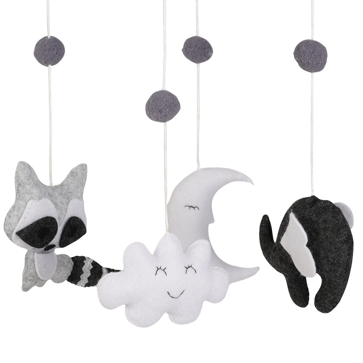 מובייל למיטת תינוק טוויגי אפור | Twigy Animals & Smiles Baby Mobile Gray
