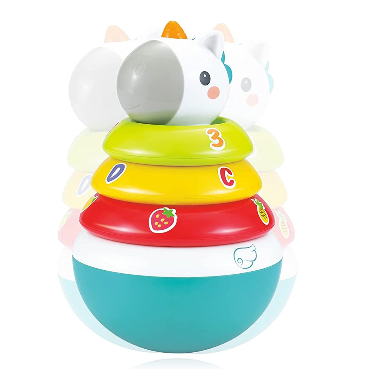 מגדל טבעות מתנדנד חד קרן הולה טויס ‏‏| Hola Toys Roly-Poly Unicorn