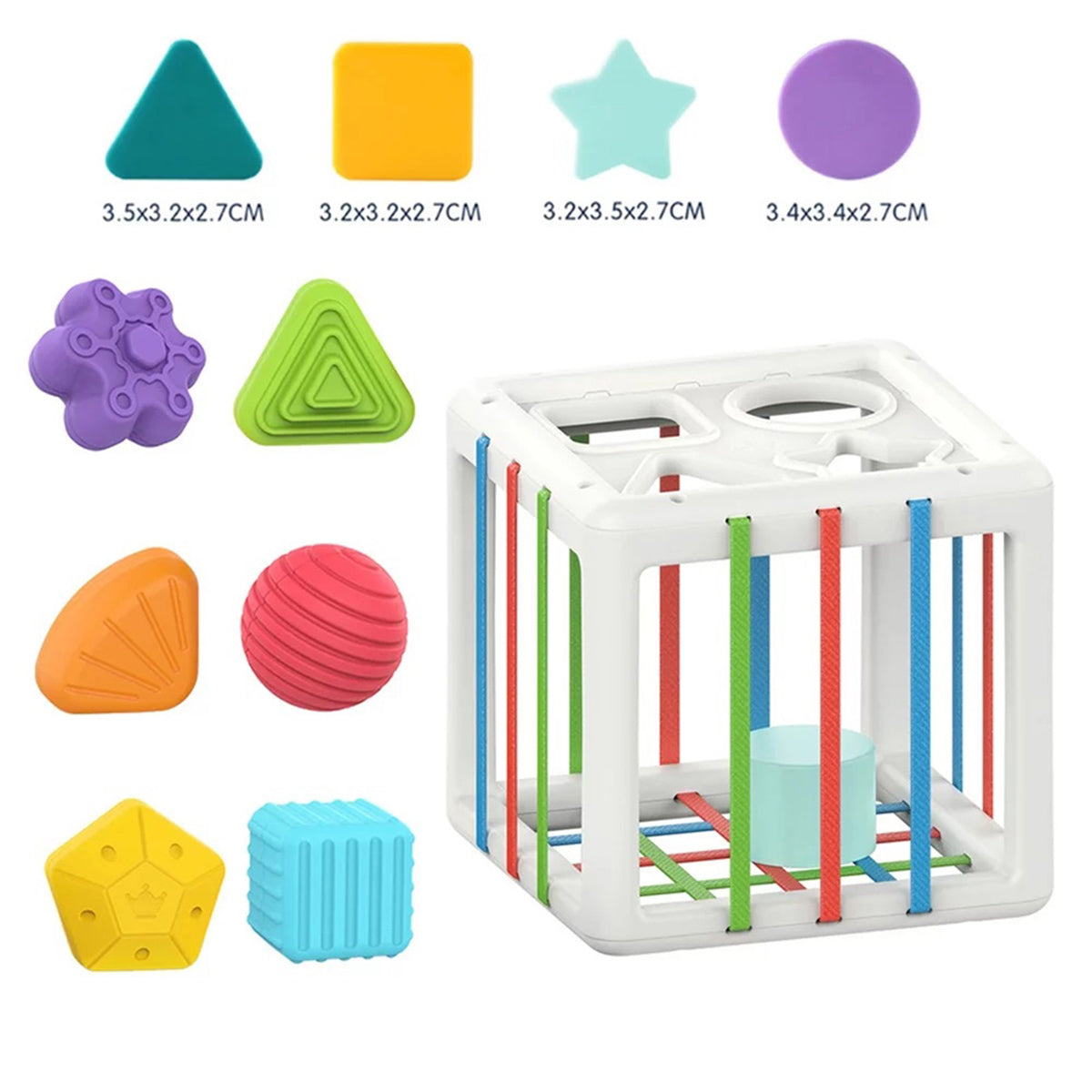תיבת מיון צורות האנגר | Huanger Shape Sorting Baby Toy